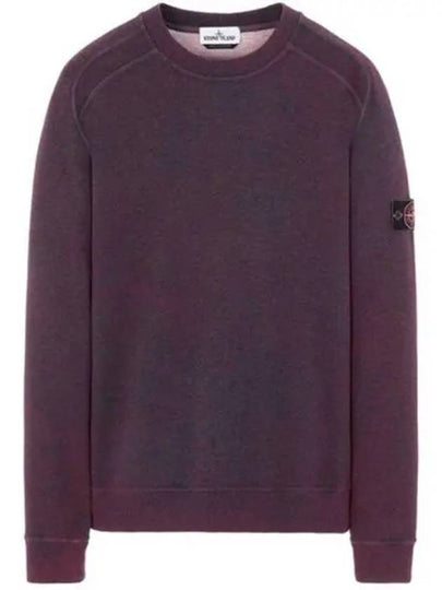 Dust Colour Treatment Crewneck Sweatshirt Purple - STONE ISLAND - BALAAN 2