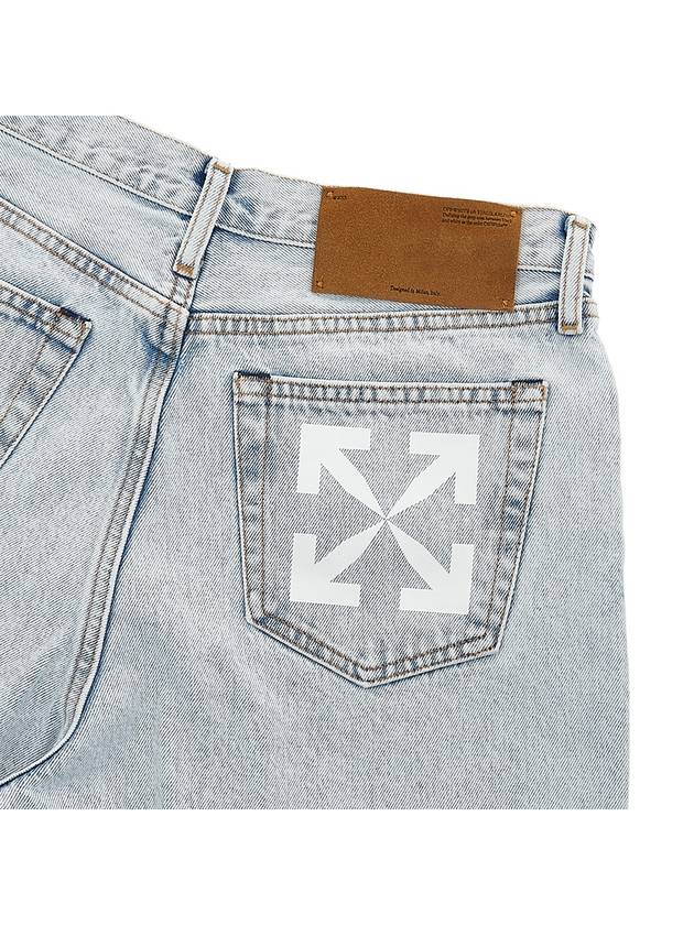 backprint logo patch denim shorts - OFF WHITE - BALAAN 9