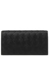 Intrecciato Leather Long Wallet Black - BOTTEGA VENETA - BALAAN 2