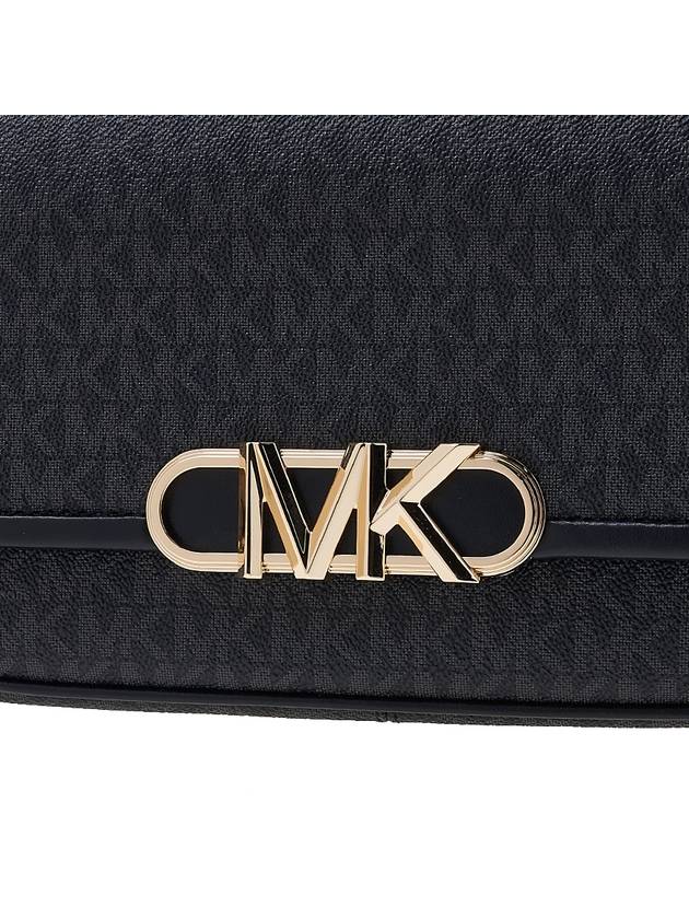 Women's Parker Medium Logo Shoulder Bag Black - MICHAEL KORS - BALAAN.