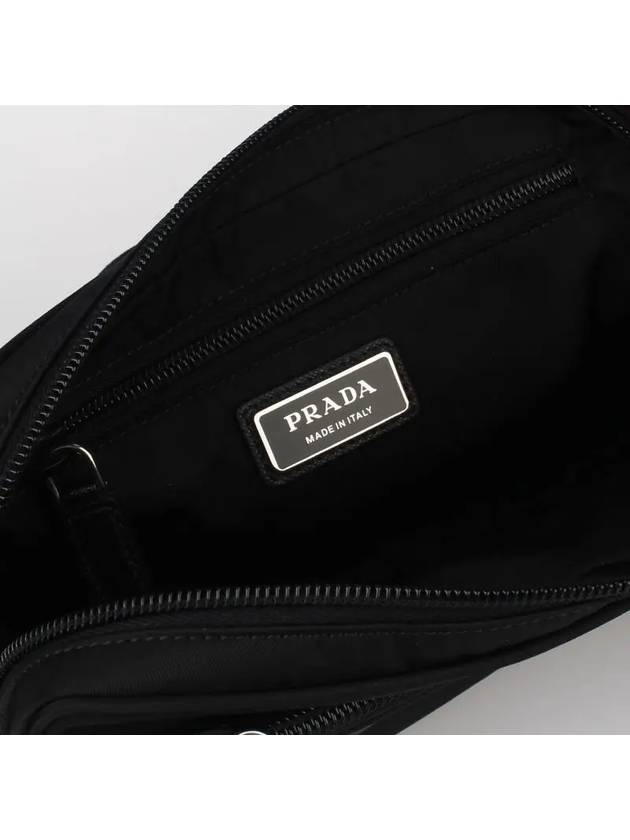 Re-Nylon And Saffiano Leather Belt Bag Black - PRADA - BALAAN 4
