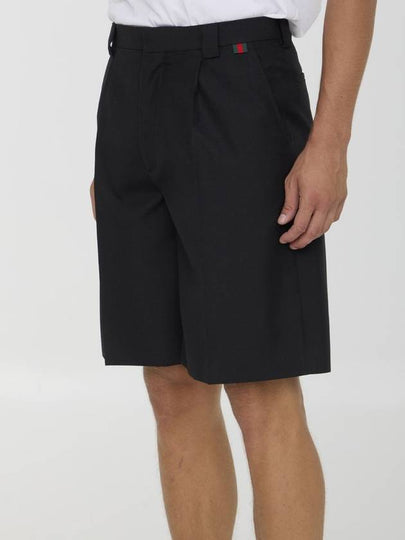 Wool Blend Bermuda Shorts - GUCCI - BALAAN 2