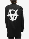 Double Anarchy Logo Long Sleeve Shirt Black - VETEMENTS - BALAAN 4