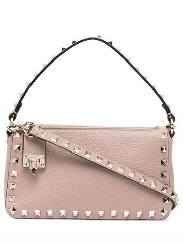 Rockstud Stampa Alce Shoulder Bag Pink - VALENTINO - BALAAN 1