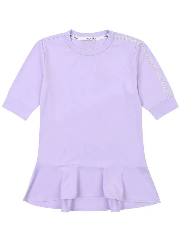 Golf Wear One Point Frill T-Shirt PURPLE - WHITEBALL - BALAAN 6