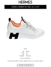 Depart Knit Calfskin Low Sneakers Blanc - HERMES - BALAAN 3