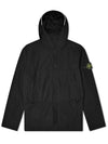 Wappen Patch Skin Touch Nylon TC Hooded Jacket Black - STONE ISLAND - BALAAN 3