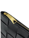 Cassette Intrecciato Medium Clutch Bag Black - BOTTEGA VENETA - BALAAN 7