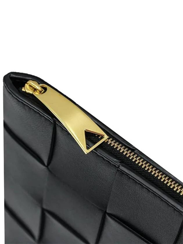 Cassette Intrecciato Medium Clutch Bag Black - BOTTEGA VENETA - BALAAN 7