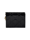 S0178OVRB 900U Black Patent Cannage Half Wallet - DIOR - BALAAN 1