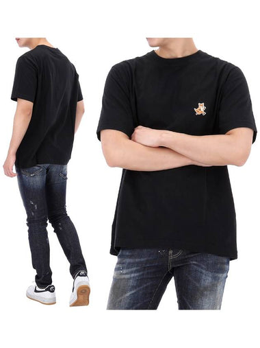 Speedy Fox Patch Short Sleeve T Shirt MM00125KJ0008 BLACK - MAISON KITSUNE - BALAAN 1