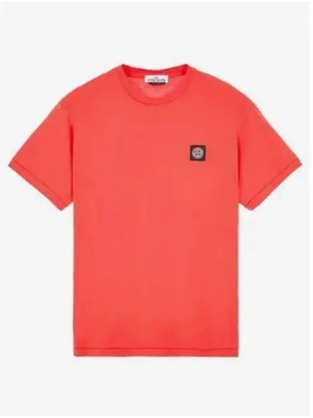 Wappen Logo Patch Short Sleeve T-Shirt Red - STONE ISLAND - BALAAN 2