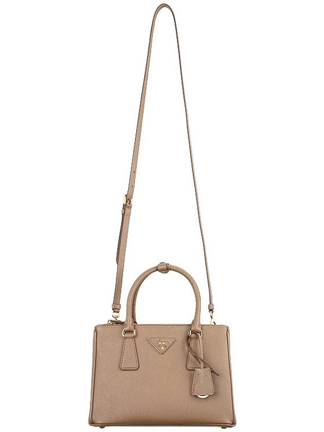 Galleria Saffiano Leather Small Tote Bag Beige - PRADA - BALAAN 4