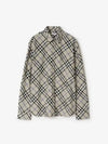 Check Cotton Long Sleeve Shirt Lichen - BURBERRY - BALAAN 2