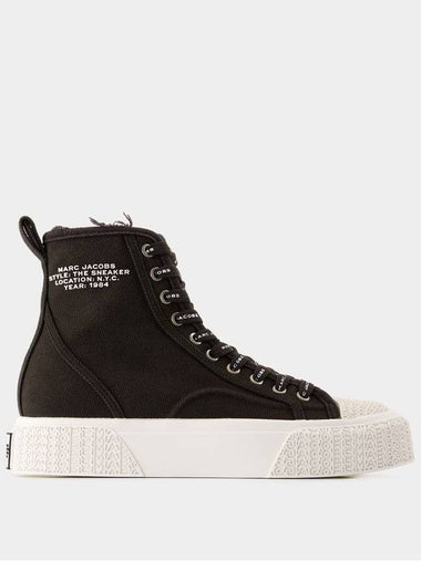 The High Top Sneakers - Marc Jacobs - Cotton - Black - MARC JACOBS - BALAAN 1