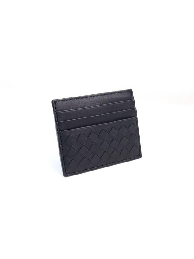 Intrecciato Weaving Card Wallet Navy - BOTTEGA VENETA - BALAAN 4