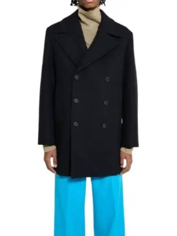 SPONGE WOOL MELTON P COAT DARK NAVY A24AC02SB pea - AURALEE - BALAAN 1