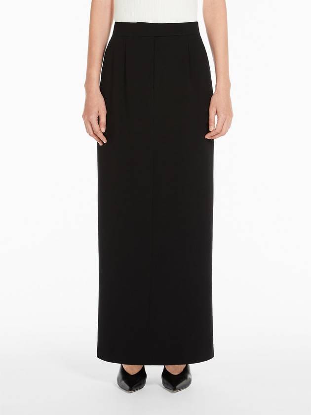 Lemma Long Triacetate A-Line Skirt Black - MAX MARA - BALAAN 2