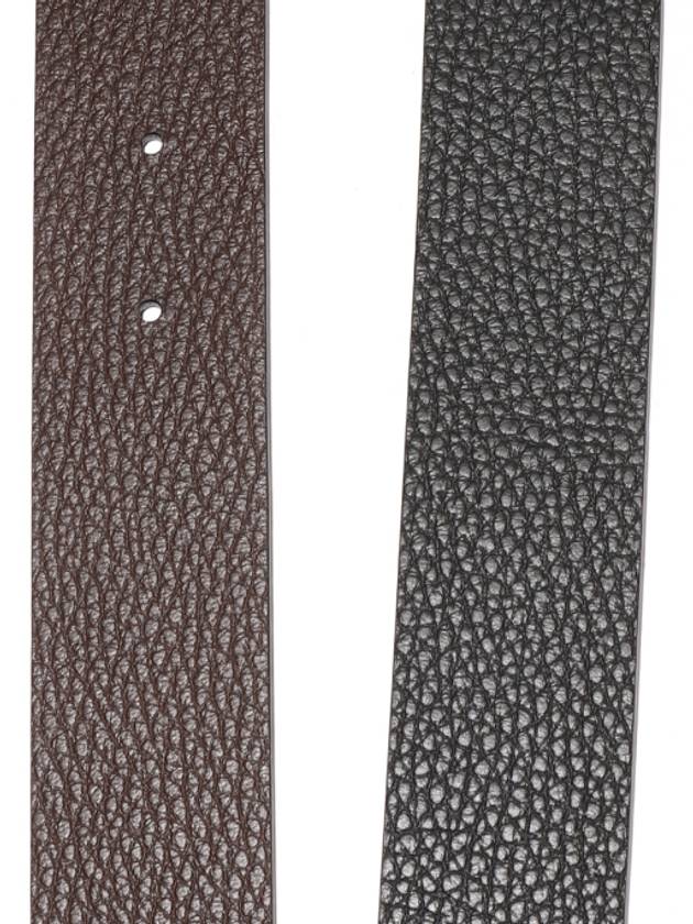 Reversible Gancini Belt Black Hickory - SALVATORE FERRAGAMO - BALAAN 5