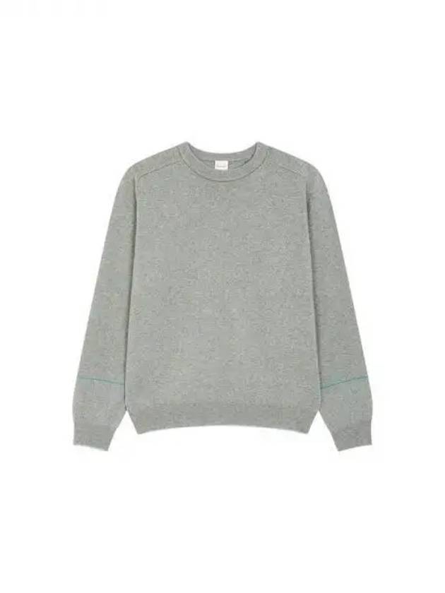 Color combination line wool crew neck knit light green 271800 - PAUL SMITH - BALAAN 1