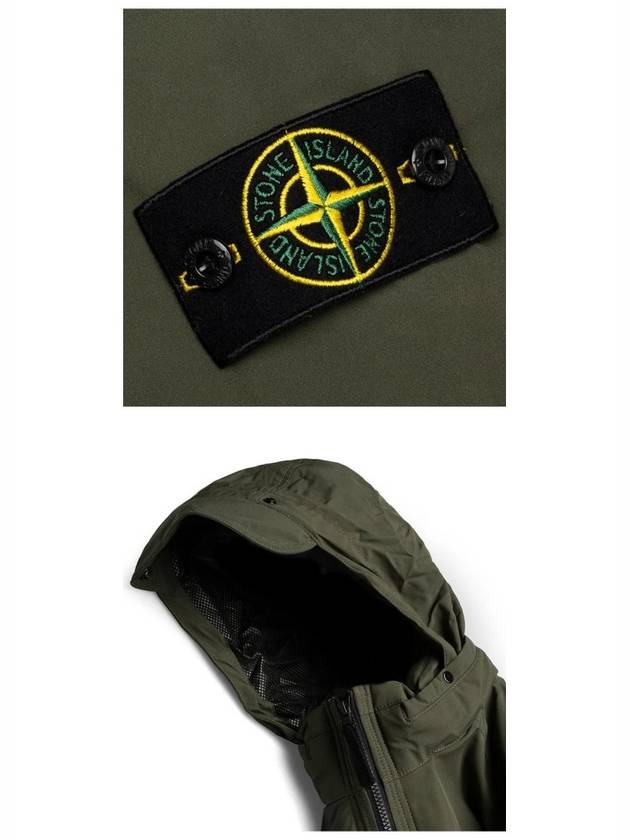 Wappen Soft Shell Hooded Jacket Dark Green - STONE ISLAND - BALAAN 6