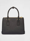 Galleria Saffiano Leather Small Tote Bag Black - PRADA - BALAAN 4