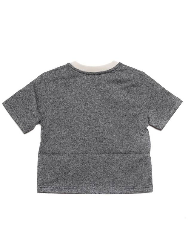 EKD embroidered two tone short sleeve t shirt 8078320 CHARCOAL GRAY MELANGE 24S - BURBERRY - BALAAN 3