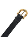 Gancini Buckle Leather Belt Black - SALVATORE FERRAGAMO - BALAAN 7