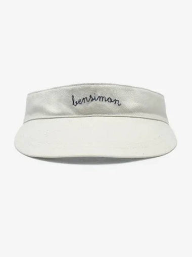 SIGNATURE LOGO SUN VISOR IVORY - BENSIMON - BALAAN 1