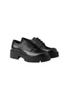 Brushed Leather Derby Black - PRADA - BALAAN 2