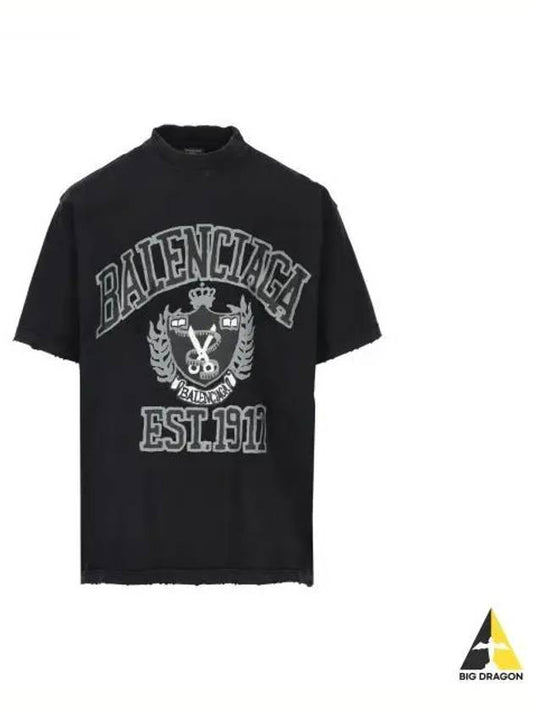 DIY College Medium Fit Short Sleeve T-Shirt Black - BALENCIAGA - BALAAN 2