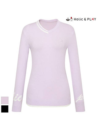 sleeve logo point V-neck sweaterHD1WSW001 - HOLIC&PLAY - BALAAN 1