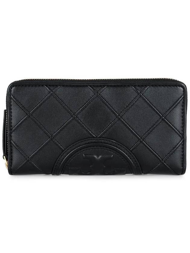 Debossed Logo Leather Long Wallet Black - TORY BURCH - BALAAN 3