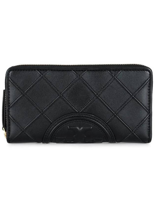 Debossed Logo Leather Long Wallet Black - TORY BURCH - BALAAN 2