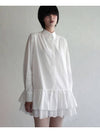 Ruffle Shirt Mini Dress WHITE Women s - RUBATI - BALAAN 3