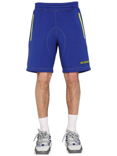 Men's Logo Shorts Blue - MOSCHINO - BALAAN 2