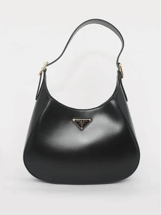 Medium Leather Shoulder Bag Black - PRADA - BALAAN 4