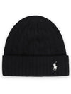 Cable Knit Beanie Black - POLO RALPH LAUREN - BALAAN 3