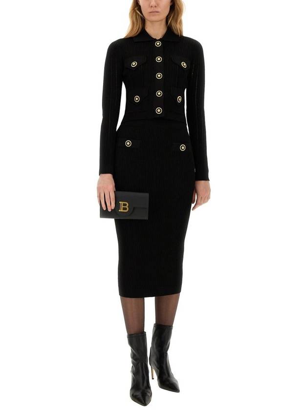 Balmain Knitted Midi Skirt - BALMAIN - BALAAN 2