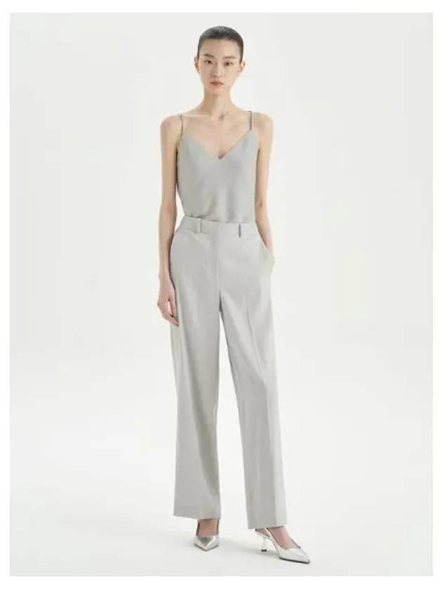 Women s Linen Viscose Wide Straight Fit Pants Trousers Limestone Domestic Product - THEORY - BALAAN 1