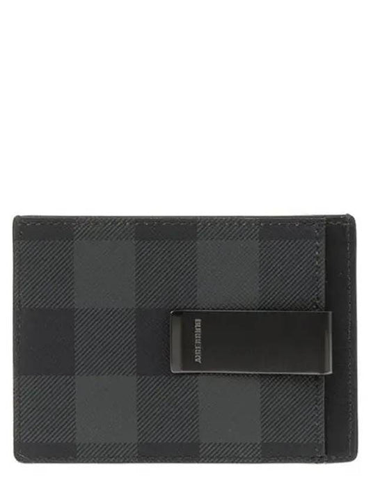 Check Money Clip Card Wallet Grey - BURBERRY - BALAAN 2