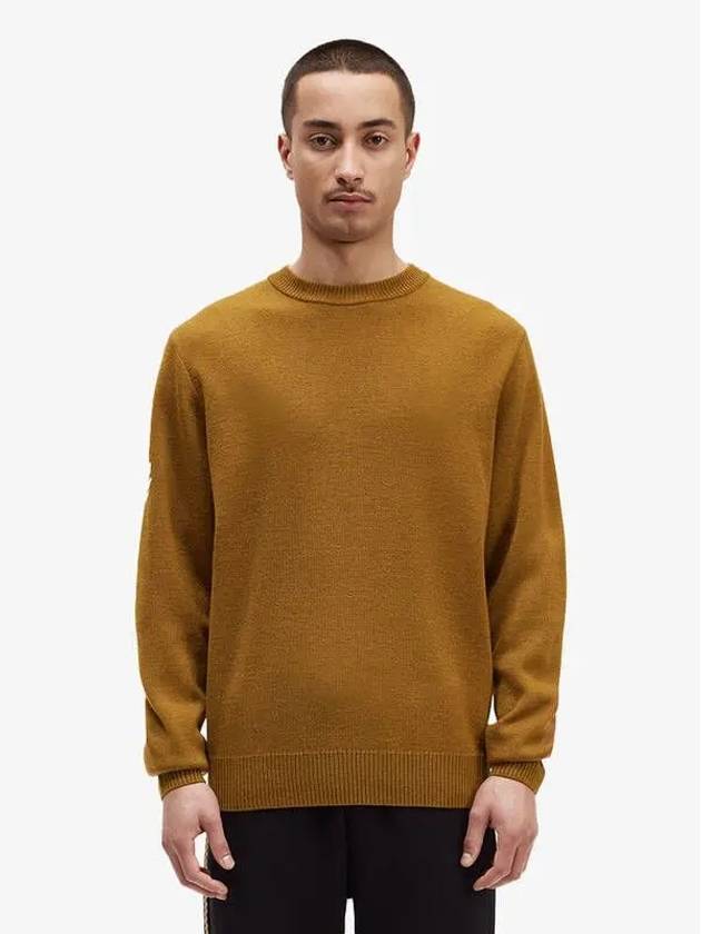 Sharp Laurelless Crew Neck Knit 644 AFPM2336516 Mustard - FRED PERRY - BALAAN 1