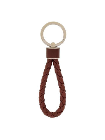 Intrecciato Leather Key Holder Barolo - BOTTEGA VENETA - BALAAN 1