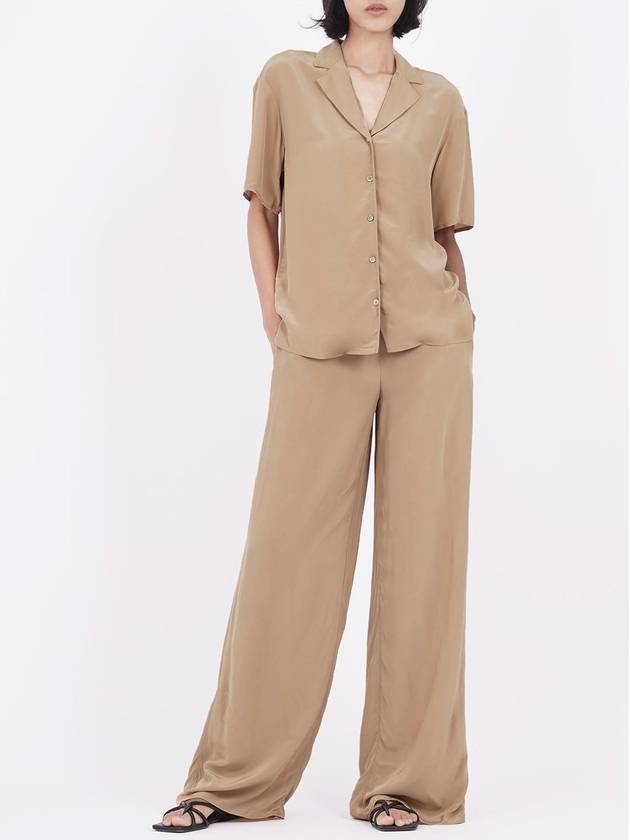 Women's Fluid Viscose Wide Pants Beige - THEORY - BALAAN 3