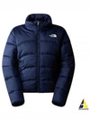 Women's Logo Print Side Zip Pockets Padding Navy - THE NORTH FACE - BALAAN 2