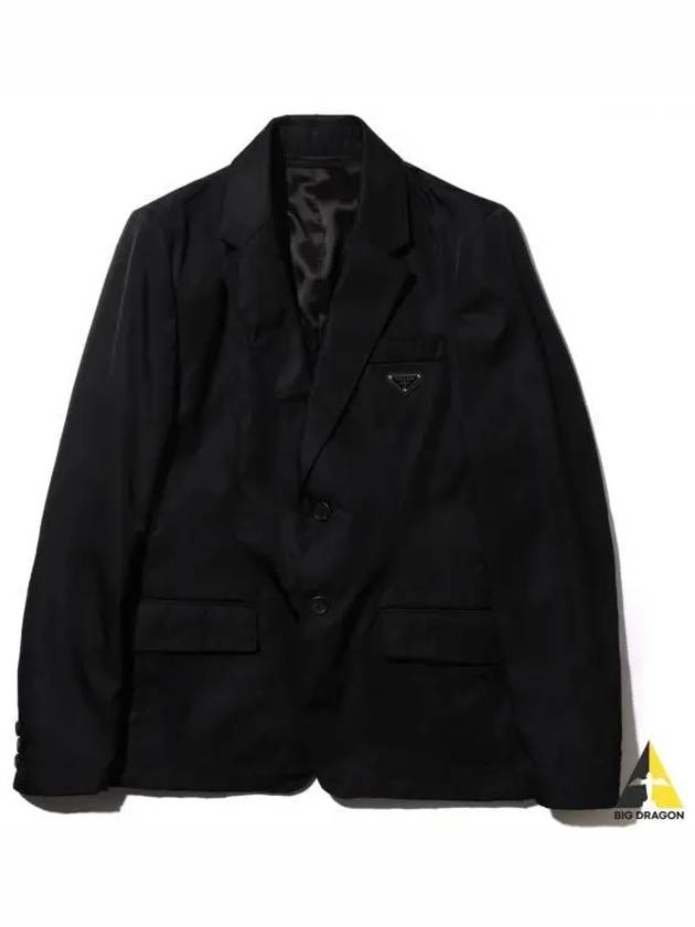 Re-Nylon Single Jacket Black - PRADA - BALAAN 2