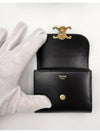 Shiny Triomphe Small Calfskin Half Wallet Black - CELINE - BALAAN 6