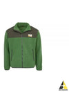 Logo Fleece Zip-Up Jacket Green - HUMAN MADE - BALAAN 2