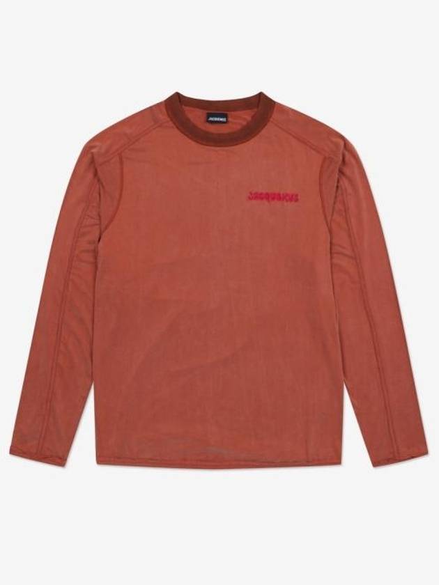 Le Jao Logo Print Cupro Long Sleeved T-shirt Red - JACQUEMUS - BALAAN 2