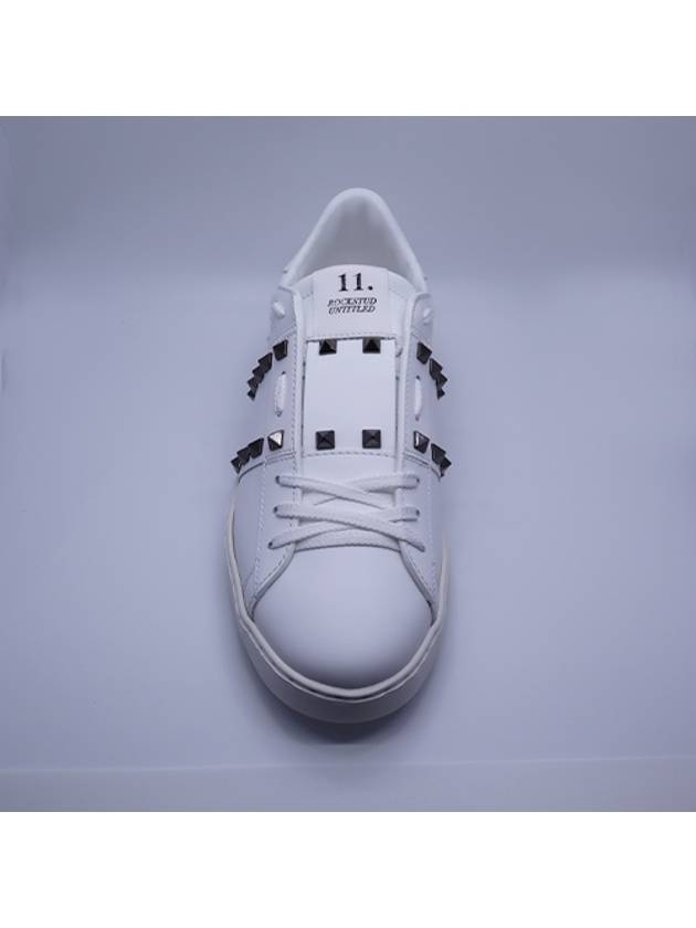 Rockstud Untitled Low Top Sneakers White - VALENTINO - BALAAN 2